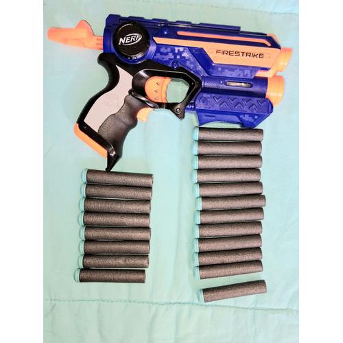 pistolet Nerf Firetrike + 20 balles fleches en mousse flechettes jouet  enfant