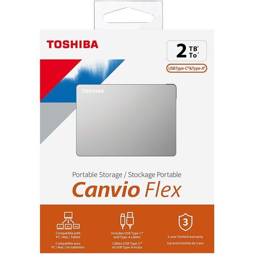Toshiba TOSHIBA Canvio Flex 2To 2.5p USB-C External Hard D