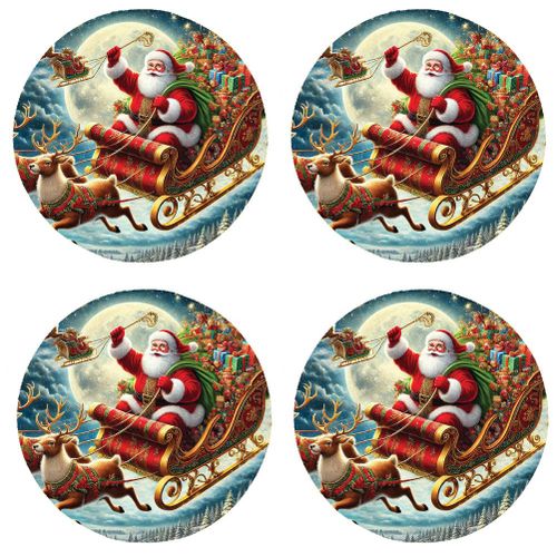 Set De 4 Dessous De Verres Esprit De Noël Cbkreation