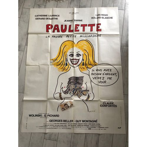 Paulette - Wolinski Affiche Cinéma 120x160cm