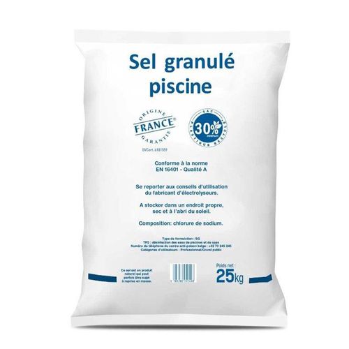 Sel pour électrolyseur piscine : 3 x 25 kg - 75 kg