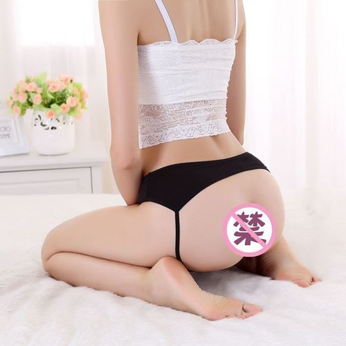 Culotte Sexy En Tulle Transparent Femme Sexy Entrejambe Ouverte Fesses Nues Slip Couleur Unie Lingerie Sexy Nk,Tenue Sexy Femme Coquine Hot