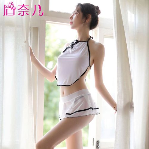 Sexy Lingerie Petit Sein Bonne Uniforme Tentation Trois Points Tablier Chemise De Nuit Femme Goutte De Sang Passion Costume,Tenue Sexy Femme Coquine Hot
