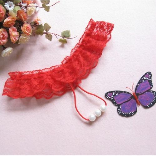 Culotte Sexy Sexy Femme Perle String Transparent Taille Basse Dentelle Tentation Femme T Pantalon Lingerie Sexy