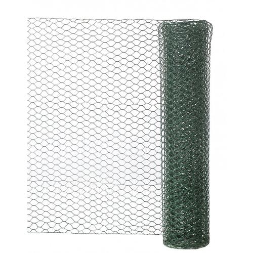 Grillage pour animaux triple torsion vert, H.0.5 x L.3 m, maille H.13 x l.13 mm