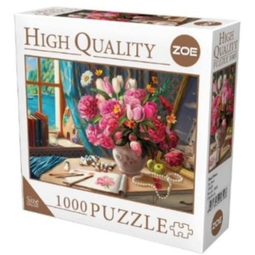 Puzzle 1000 Pièces 68x48cm Pink Roses De Jon Park Haute Qualité Zoe