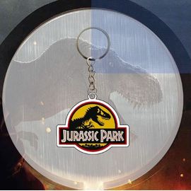 Porte Clés Jurassic Park En Plastique 5cmx4cm