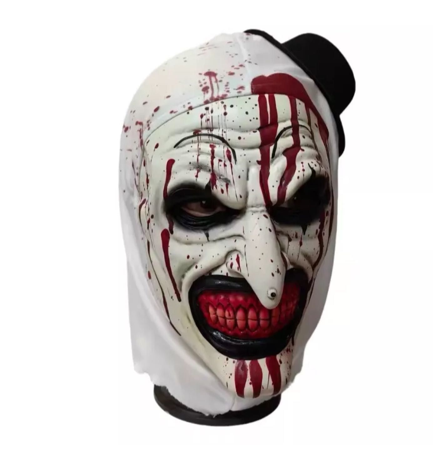 Masque Terrifier Halloween – Latex Réaliste Avec Cheveux, Yeux Cousus – Pour Adulte, Cosplay, Soirée Horreur