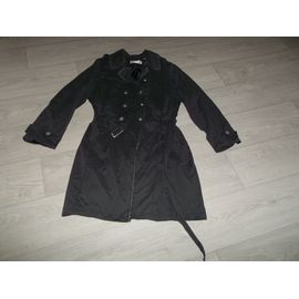 Trench Imperméable Anne Weyburn Noir Coutures Blanches 40/42 Tbe
