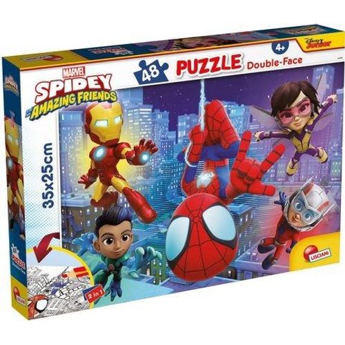 Spidey And His Amazing Friends Double Face 2 In 1 Puzzle 48 Pieces
