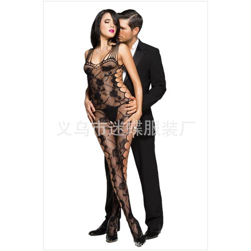 Vêtements En Filet Sexy Multi-Sangles À Motif De Roses Étrangères Combinaison Élastique De Grande Taille