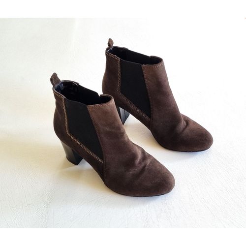 Bottines Promod Pointure 38 Talons 7.5cm Marron Taupe Tbe