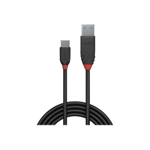 Lindy Black Line - Câble USB - 24 pin USB-C (M) pour USB type A (M) - USB 3.1 Gen 2 - 1.5 m - rond - noir