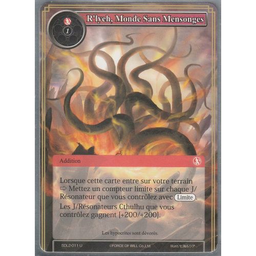 Carte Force Of Will - R'lyeh Monde Sans Mensonges - Sdl2-011