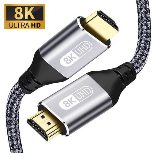 Câble HDMI 8K 4K @ 120Hz 8K @ 60Hz HDMI 2.1, adaptateur 48Gbps - 2 mètres