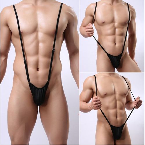 Lingerie Érotique Sexy Sangle String Une Pièce Réglable T Pantalon U Sac Convexe Conception De Sac Pour Hommes