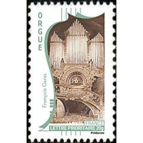 Timbre France 2010 Oblitéré Carnet Musique - Orgue Prioritaire 20 G Yt Adhésif N°396