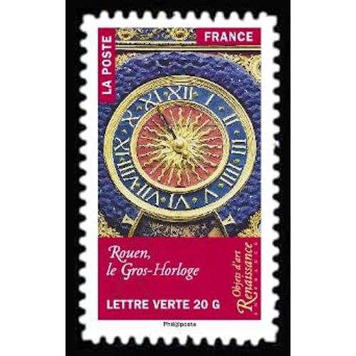 Timbre France 2014 Oblitéré - Rouen, Le Gros-Horloge - Ytadhésif - N° 1022