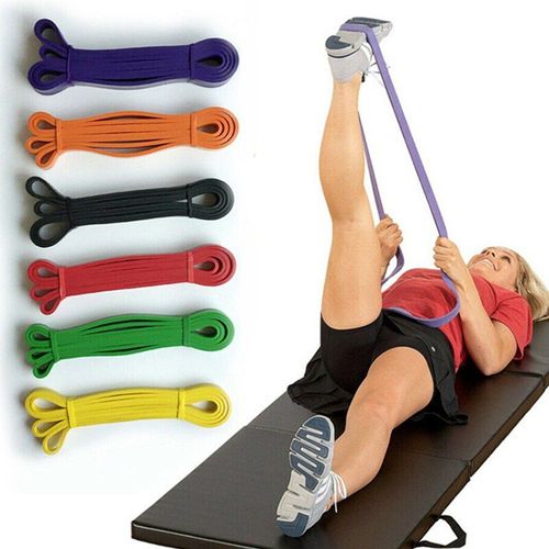 208 Cm Unisexe Floral Exercice Bande Ensemble Élastique En Caoutchouc Boucles Force Pilates Fitness Gym Équipement