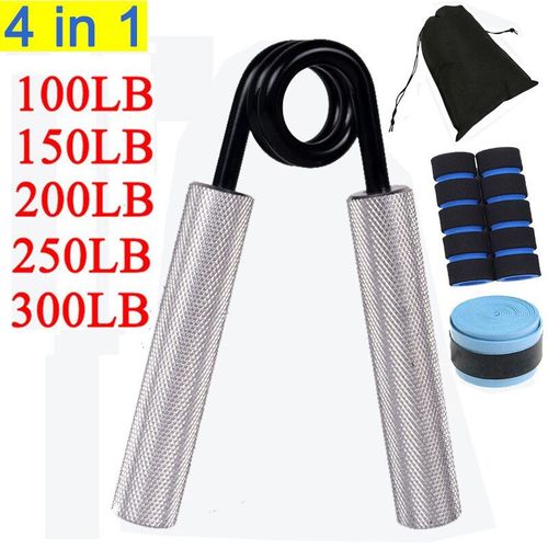 100-300lbs Aluminium Heavy Grips Poignet Renforcement Expander Fitness Avant-Bras Bras Muscle Grab Finger Strength Trainer