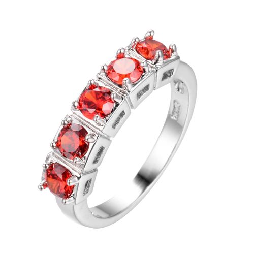 Bijoux Femme Grenat Single Row Diamond Zircon Bracelet Index Ring