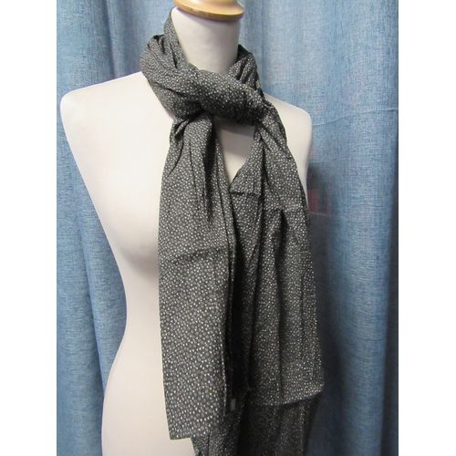 Catimini Écharpe Gris Motif Géométrique Tbe