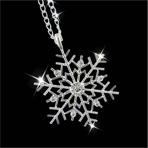 Bijoux Femme Petit Pendentif Baita Chaîne Claviculaire Platine Diamant Blanc Flocon De Neige Diamant Bijoux Pour Femmes Collier