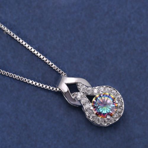 Bijoux Femme Pendentif En Diamant Rond En Platine Pendentif Pour Femmes