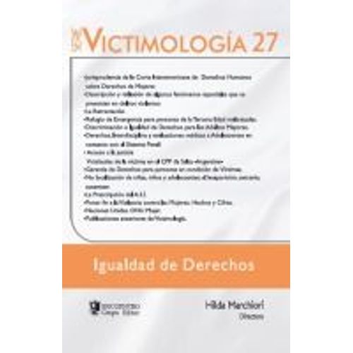 Victimología 27. Igualdad De Derechos