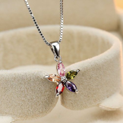 Bijoux Femme Platine Champagne Collier Femme Chaîne Pendentif Femme