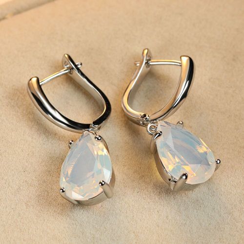 Bijoux Femme Boucles D'oreilles En Or Blanc Clair De Lune Boucles D'oreilles Pour Femmes