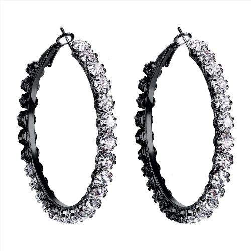 Bijoux Femme Boucles D'oreilles Vertes Air Boucles D'oreilles Noires Or Blanc Diamant Boucles D'oreilles Rondes Pour Hommes