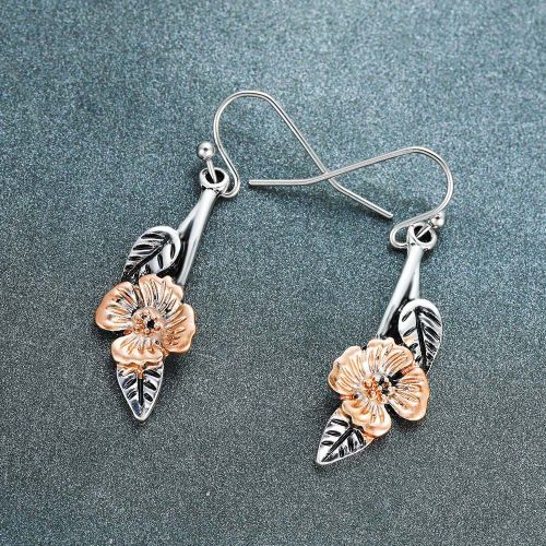 Bijoux Femme Boucles D'oreilles En Feuille De Platine Boucles D'oreilles Pour Femmes