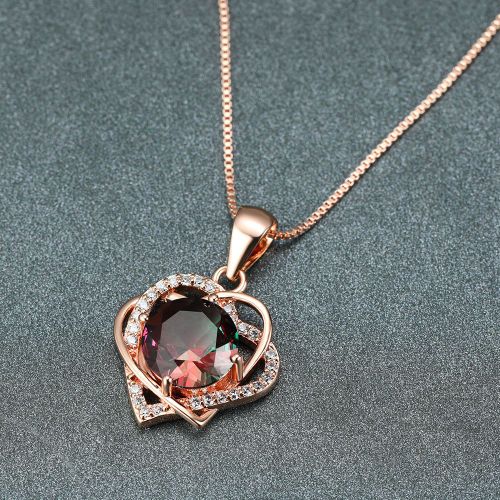 Bijoux Femme Tourmaline Ronde Collier D'amour Collier De Vent