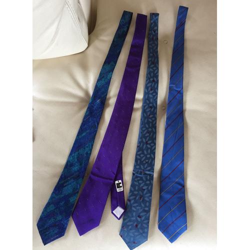 Lot De 4 Cravates En Soie Ted Lapidus