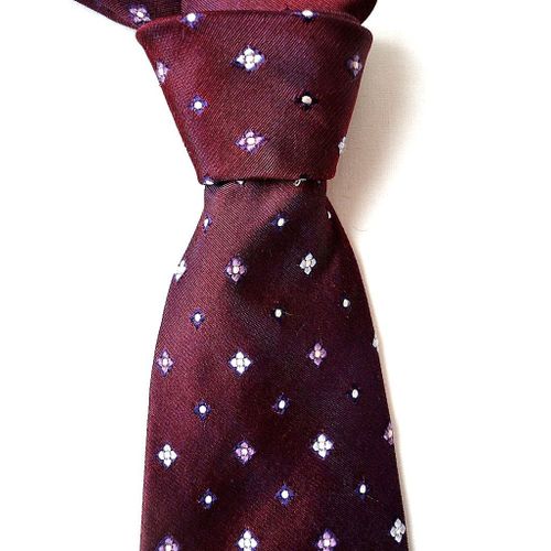 Cravate Bordeaux 100% Soie Kenzo 145 Cm