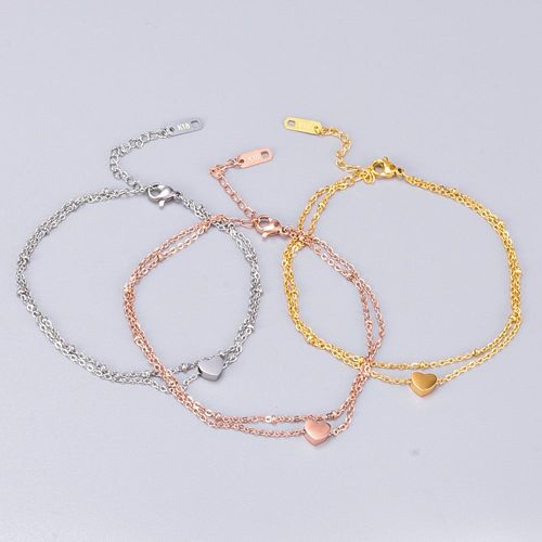 Bijoux Femme Bracelet En Or Rose Plaqué Amour Pour Femmes Couleur Or