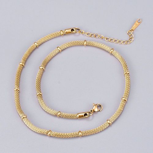 Bijoux Femme Collier À Mailles Épaisses D'os De Serpent