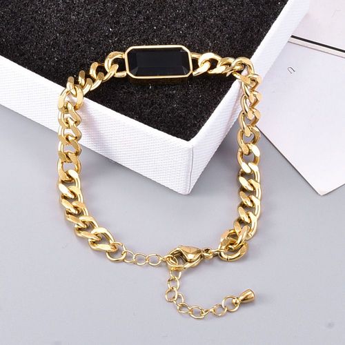 Bijoux Femme Bracelet En Or Massif Femme Bracelet En Pierre Noire Petite Amie Noël