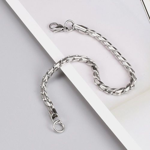 Bijoux Femme Bracelet Pour Femmes Bracelet À Chaîne Épaisse En Métal Argenté Hip - Hop