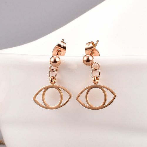 Bijoux Femme Boucles D'oreilles À Billes Boucles D'oreilles Pour Femmes Plaquées Or Rose Pendentif