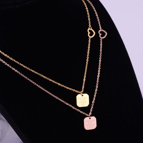 Bijoux Femme Collier Géométrique Rose Plaqué Or Chaîne Claviculaire Courte