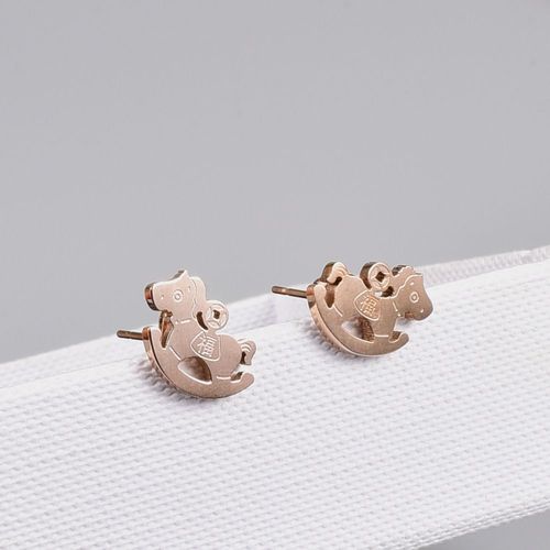 Bijoux Femme Boucles D'oreilles En Or Rose Poney Boucles D'oreilles Pour Femmes
