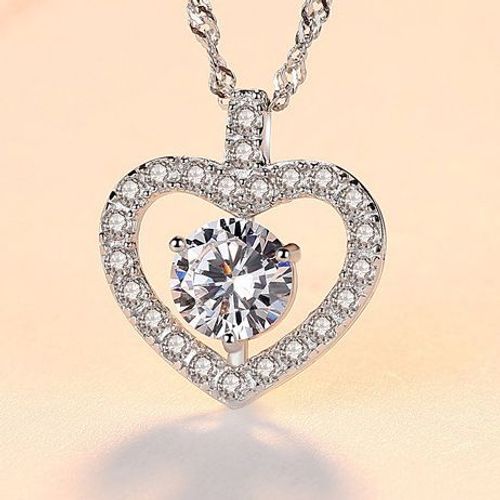 Collier De Zircon Miniature En Diamant Blanc Platine S925 Chaîne De Clavicule Creuse En Argent Pour Femmes