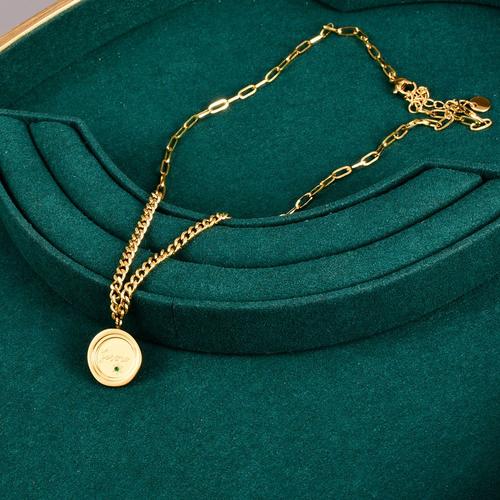 Bijoux Femme Fire Paint English Hexagramme Star Round Pendentif Collier Chain