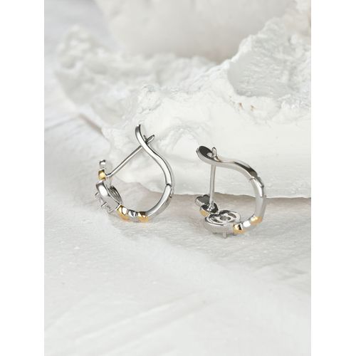 Assurance De La Qualité Des Boucles D'oreilles D'amour En Platine Rose Pour Femmes