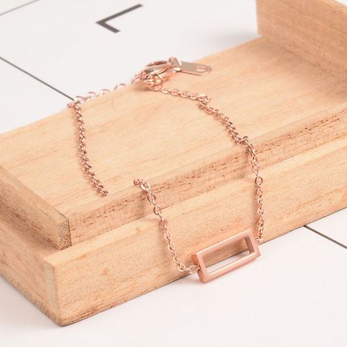 Bijoux Femme Bracelet Rectangulaire Plaqué Or Pour Filles Rose Or