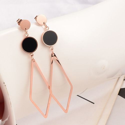 Bijoux Femme Triangle Géométrique Pendentif Rond Boucles D'oreilles Boucles D'oreilles En Diamant Femmes
