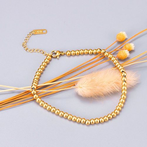 Bracelet En Perle D'or Rose