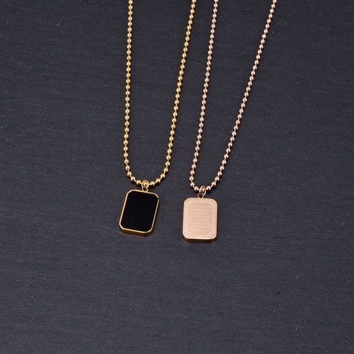 Collier À Deux Lettres Couleur Or Rose Or Ornement